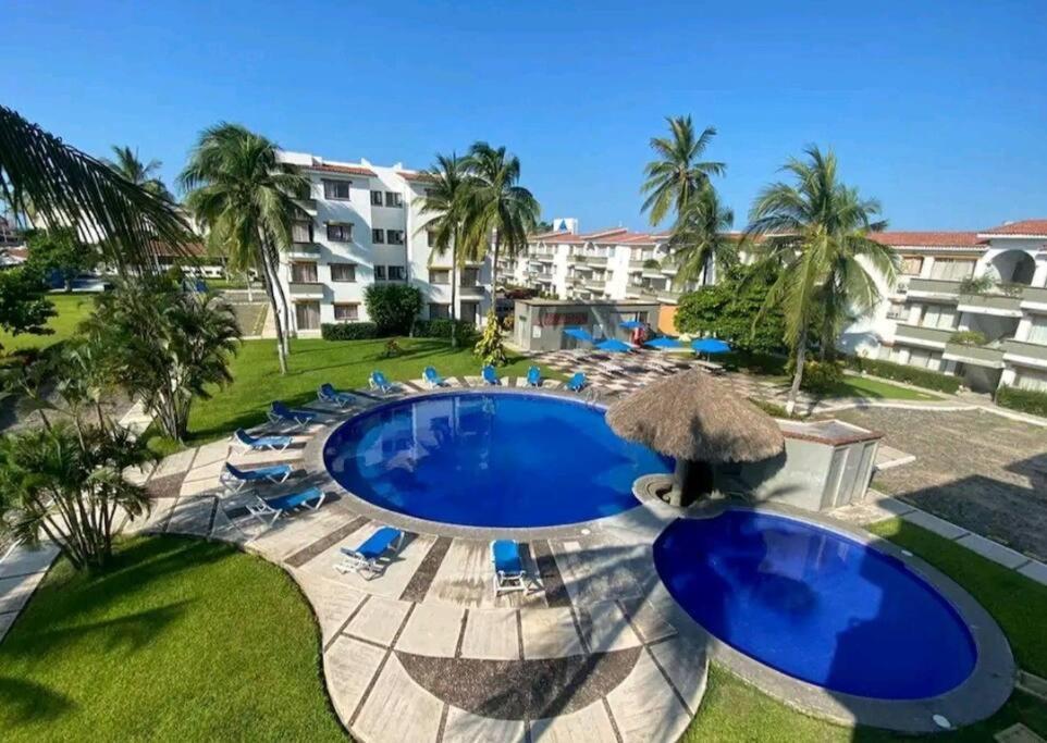 Magnifico Departamento, Cocina Equipada, 2 Recamaras 2 Banos , Hasta 6 Personas, 3 Albercas, Playa A 50 Mts Wifi, Aire Acondicionado Apartment Manzanillo Exterior foto