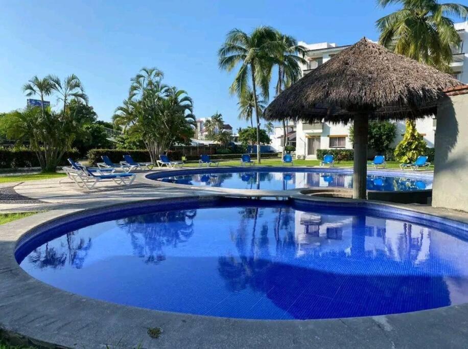Magnifico Departamento, Cocina Equipada, 2 Recamaras 2 Banos , Hasta 6 Personas, 3 Albercas, Playa A 50 Mts Wifi, Aire Acondicionado Apartment Manzanillo Exterior foto